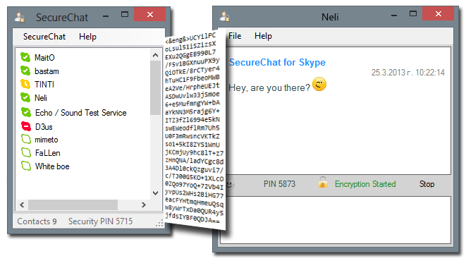 securechat for skype